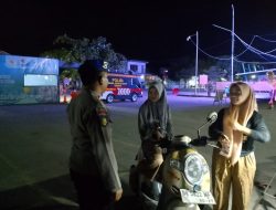 Patroli Malam Sat Polair Polres Lombok Utara Berikan Imbauan Kepada Masyarakat