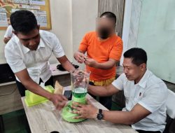 13,36 Gram BB Sabu Dimusnahkan Satres Narkoba Polresta Mataram Pakai Blender