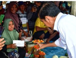 Pastikan Stabilitas Harga Kebutuhan Pokok, Presiden Jokowi Tinjau Pasar Rakyat Kambara