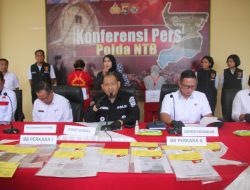 Tiga Tersangka Diamankan Ditreskrimum Polda NTB Dalam Pengungkapan Dugaan Kasus TPPO