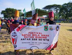 Semarakkan HUT KLU Ke-16, Bupati Lombok Utara Kick Off Festival Sepakbola Anak Dayan Gunung