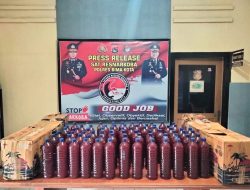 Tim Opsnal Sat Resnarkoba Polres Bima Kota Gagalkan Peredaran Puluhan Botol Miras Jenis Brem