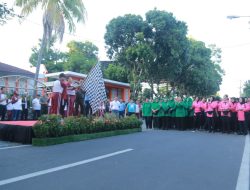 Kompak, Meriahkan Hari Bhayangkara Ke-78 TNI/Polri Olahraga Bersama