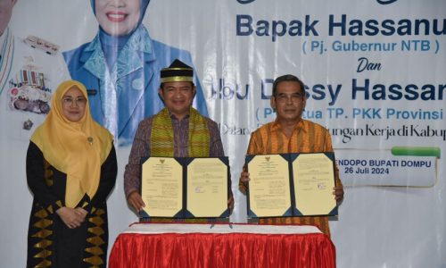 Kunker Perdana ke Dompu, Pj Gubernur NTB Silaturahmi Bersama Jajaran Pemda dan Masyarakat