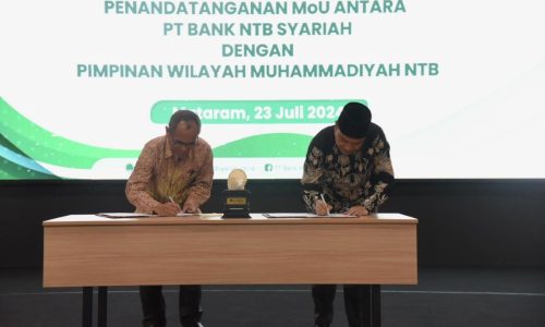 Bank NTB Syariah MoU dengan Pimpinan Wilayah Muhammadiyah NTB