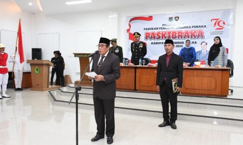 26 Orang Paskibraka KLU Tahun 2024 Dikukuhkan Oleh Bupati Djohan Sjamsu