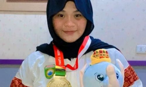 Indah Afrizah Sumbangkan Medali Emas Untuk Sumsel di Ajang PON Aceh -Sumut 2024