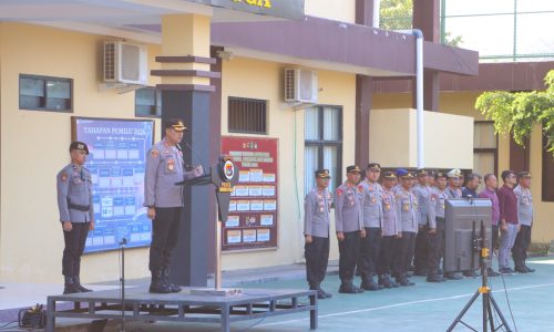 Kapolres Lombok Utara Pimpin Apel Dengan Polsek Jajaran Secara Virtual