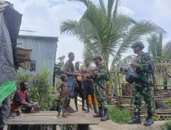 Berikan Rasa Aman, Satgas Yonif 141/AYJP Patroli Rutin di Merauke Papua
