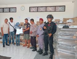 Ops Mantap Praja Rinjani 2024 Polresta Mataram Tingkatkan PAM di Gudang Logistik Pemilu