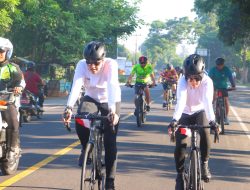 Gowes Mempolong Merenten VI, Upaya Kapolres Lombok Utara Jaga Semangat Personil di Tengah Operasi Besar