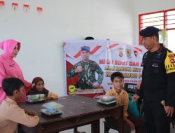 Beri Makanan Bergizi Gratis Kepada Anak SD, Sat Brimob Polda NTB Gelar Kendaraan Dapur Lapangan
