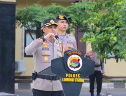 Pimpin Apel Kesipan Pengamanan Tahun Baru, Kapolres Lombok Utara Apresiasi Seluruh Personil