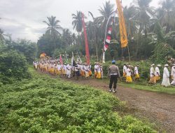 Polres Lombok Utara Amankan Kegiatan Mekiis Agama Hindu di Tanjung.