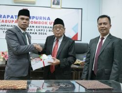 DPRD KLU Gelar Paripurna LKPJ Bupati Lombok Utara TA 2024