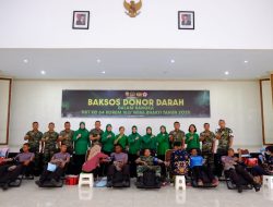 Semangat Kepedulian, Donor Darah Warnai HUT ke-64 Korem 162/Wira Bhakti
