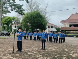 Asisten l Izro Maita Pimpin Apel Gabungan Perdana Pemkab Banyuasin Tahun 2025