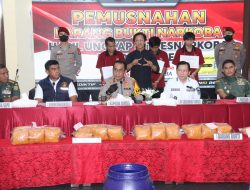 Shabu Seberat 50 Kg Hasil Ungkap Jaringan Internasional Dimusnahkan Polda Sumsel