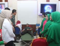 Peringatan HUT Persit Ke-79, Kodim 0401 Muba Adakan Kegiatan Donor Darah