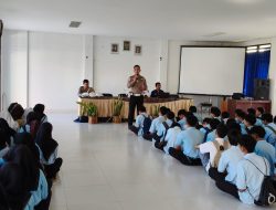 Police Goes To School, Satlantas Polres Lombok Utara Edukasi Taat dan Tertib Lalu Lintas Pelajar SMKN 1 Gangga