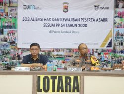Sosialisasi Hak dan Kewajiban Anggota, Asabri Kunjungi Polres Lombok Utara