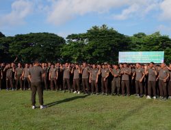 Diakhir Jabatan, Brigjen TNI Agus Bhakti Pimpin Olahraga Bersama dan Syukuran HUT ke-64 Korem 162/WB