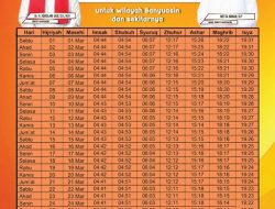Jadwal Imsakiyah Ramadhan 1446 H/2025 M Untuk wilayah Banyuasin dan sekitarnya