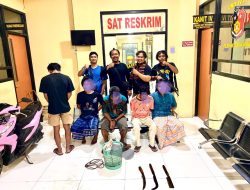 Gasak Sapi di Sambik Bangkol, 5 Terduga Diamankan Satreskim Polres Lombok Utara