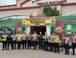 Antisipasi Kemacetan, Polisi Stand By di Pos Pengamanan Wilayah Polres Banyuasin