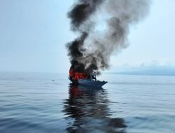 Tim Gabungan Polair, Basarnas, TNI AL dan Syahbandar Evakuasi Korban Kebakaran Kapal di Gili Meno