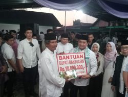 Penutupan Safari Ramadhan di Air Salek, Askolani: THR untuk Masyarakat Air Salek Kami Sudah Anggarkan Perbaikan Jalan.