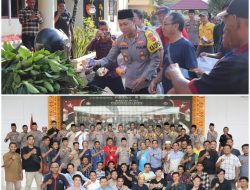 Bersinergi, Polres Mura-Insan Pers Bagi Takjil dan Buka Puasa Bersama