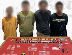 Ungkap Kasus Narkoba, 4 orang Diamankan Tim Opsnal Satresnarkoba Polresta Mataram