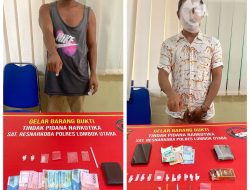 Ringkus Dua Pengedar Markoba di Pemenang, Satreskrim Polres Lombok Utara Amankan 4,18 gram Shabu