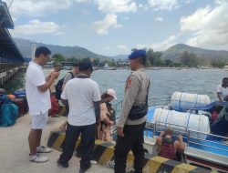 Ciptakan Kamtibmas Laut, Kapal Polisi Polairud Polda NTB Patroli Binmas di Perairan Senggigi