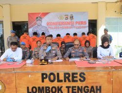Selama Bulan April, Polres Loteng Ungkap 11 Kasus dan Amankan 9 Tersanga
