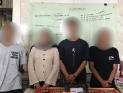 Tangkap 3 Pria dan 1 Wanita, Polresta Mataram Amankan Barng Bukti Ganja 422,45 gram
