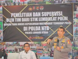 Dukung Program Presisi, Tim Peneliti Bidang PPITK STIK Polri Sambangi Polres Lombok Utara