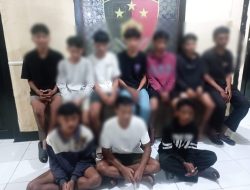 Diduga Lakukan Kekerasan Disebuah Kos-Kosan, 10 Remaja Diamankan Polsek Mataram