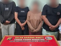 Empat Orang Diamankan Polresta Mataram, Pasutri Saling Tukar Pasangan saat Konsumsi Narkoba