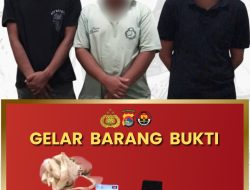 Tiga Pria Ditangkap Polisi Atas Kasus Narkoba, Ratusan gram Sabu Berhasil Diamankan