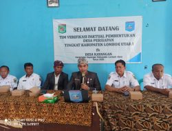 Kedatangan Tim Pemekaran Desa Kabupaten Lombok Utara Disambut Antusias Pemdes dan Masyarakat Kayangan