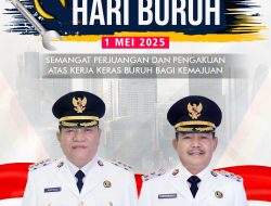 Bupati Muba H M Toha bersama Wabup Kyai Rohman Ucapkan Selamat Hari Buruh 1 Mei 2025
