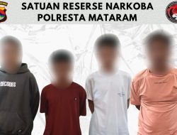 Ringkus 4 Pria di Mataram, Polisi Amankan 30 Butir Ekstasi dan 2,87 gram Sabu