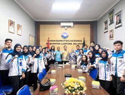 Perkuat Peran Serta Generasi Muda Berantas Narkoba, BNNK Lampung Selatan Terima Audiensi OMAN UBL
