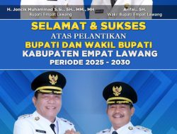 Bupati dan Wabup Empat Lawang Dilantik Gubernur Sumsel, Bupati dan Wabup Muba Sampaikan Ucapan Selamat