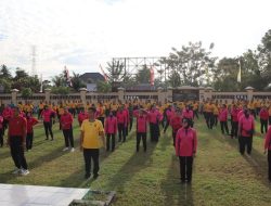 Kompak! Sambut Hari Bhayangkara ke-79 Polres Lombok Utara, TNI dan Pemda KLU Gelar Olahraga Bersama