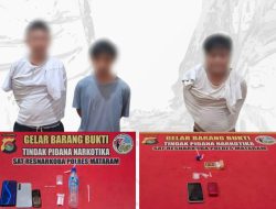 Dini Hari Ciduk Tiga Pengedar Sabu di Dasan Agung Mataram, Polisi Amankan Hampir 4 gram Sabu