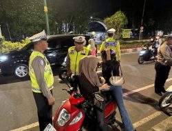 Malam Minggu, Puluhan Pelanggar Terjaring Ops Patuh Rinjani 2025 di Jalan Udayana Mataram
