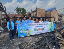 PWI Sumsel Salurkan Bantuan untuk Korban Kebakaran di 1 Ulu